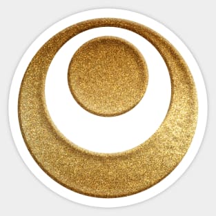 Okinawa Prefecture Symbol in Gold Faux Sticker